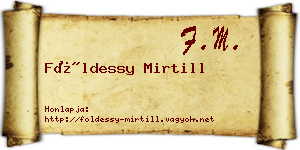 Földessy Mirtill névjegykártya